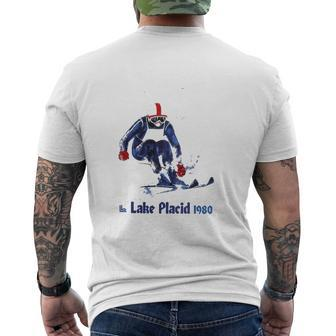 Lake Placid Olympics 1980 Ver2 Mens Back Print T-shirt - Thegiftio UK