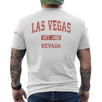 Las Vegas Nevada Nv Vintage Athletic Sports Men's T-shirt Back Print - Monsterry