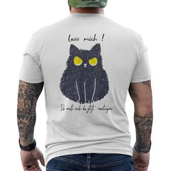 Lass Mich Ich Muss Mich Da Jetzt Reinsteigen Cat T-Shirt mit Rückendruck - Seseable