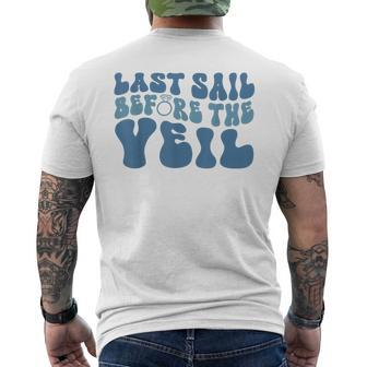 Last Sail Before The Veil Nautical Bachelorette Party Bridal Men's T-shirt Back Print - Monsterry