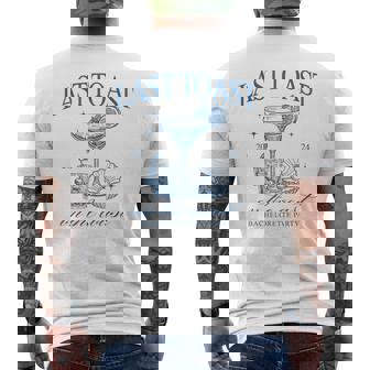 Last Toast On The Coast Bridesmaid Bride Beach Bachelorette Men's T-shirt Back Print - Seseable