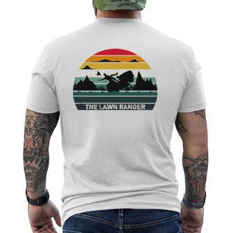The Lawn Ranger Rides Again Dad Joke Father's Day Tee Mens Back Print T-shirt | Mazezy
