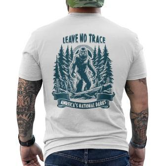 Leave No Trace America National Parks Big Foot Men's T-shirt Back Print - Thegiftio UK