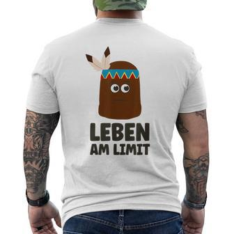 Leben Am Limit Schaumkiss Schokokiss Indian Gray S T-Shirt mit Rückendruck - Seseable