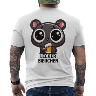 Lecker Bierchen Sad Hamster Meme T-Shirt mit Rückendruck - Geschenkecke