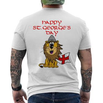 León Del Día De San Jorge Camiseta Hombre Estampado Espalda - Regaloses