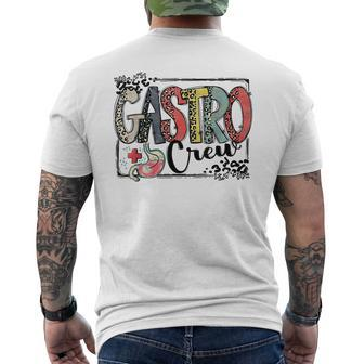 Leopard Lettering Gastro Crew Vintage Gastroenterology Nurse Men's T-shirt Back Print - Monsterry CA
