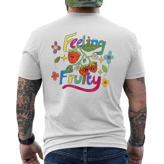 Lesbian Gay Pride Month Feeling Fruity Lgbtq Fruit Rainbow Men's T-shirt Back Print - Monsterry CA