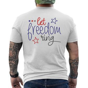 Let Freedom Ring Cool Usa Independence Day Men's T-shirt Back Print - Monsterry