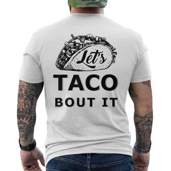 Let's Taco Bout It Men's T-shirt Back Print - Monsterry AU