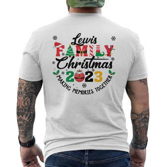 Lewis Family Name Christmas Matching Surname Xmas Men's T-shirt Back Print - Seseable