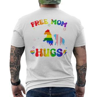 Lgbtq Pride Mama Bear Free Mom Hugs Lgbt Rainbow Men's T-shirt Back Print - Monsterry AU