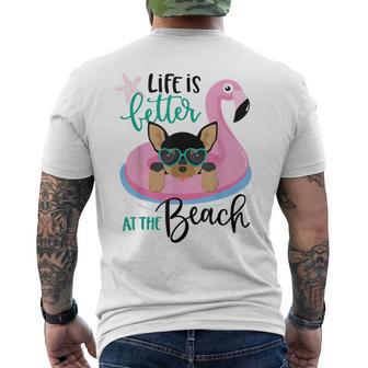 Life Is Better At The Beach Summer Vacation Chihuahua Beach Men's T-shirt Back Print - Monsterry AU