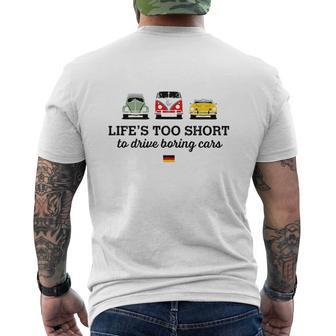 Life’S Too Short To Drive Boring Cars Germany Flag Shirt Mens Back Print T-shirt - Thegiftio UK