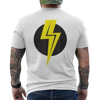 Lightning Bolt And Circle T For Boys And Girls Men's T-shirt Back Print - Monsterry AU