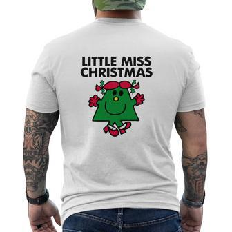 Little Miss Christmas Mens Back Print T-shirt - Thegiftio UK