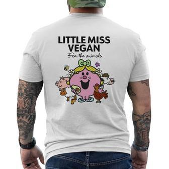 Little Miss Vegan Mens Back Print T-shirt - Thegiftio UK