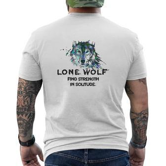 Lone Wolf Christmas Cool Mens Back Print T-shirt - Thegiftio UK