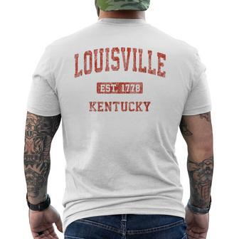 Louisville Kentucky Ky Vintage Athletic Sports Men's T-shirt Back Print - Monsterry UK