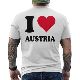 I Love Austria Men's T-shirt Back Print - Monsterry