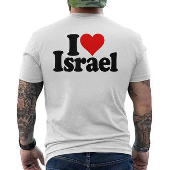 I Love Heart Israel Israeli Jewish Culture Men's T-shirt Back Print | Mazezy AU