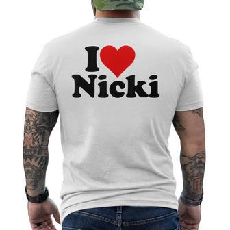 I Love Heart Nicki Men's T-shirt Back Print - Seseable