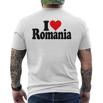 I Love Heart Rumänien Rumänische Kultur T-Shirt mit Rückendruck - Geschenkecke