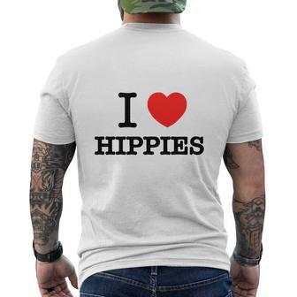 I Love Hippies Mens Back Print T-shirt - Thegiftio UK