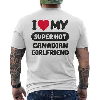 I Love My Hot Canadian Girlfriend Cute Matching Couple Men's T-shirt Back Print - Monsterry UK