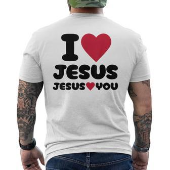 I Love Jesus And Jesus Loves You Christian Men's T-shirt Back Print - Monsterry DE