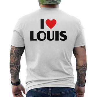 I Love Louis First Name I Heart Louis Men's T-shirt Back Print - Seseable