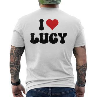 I Love Lucy I Heart Lucy Valentine's Day Men's T-shirt Back Print - Monsterry CA