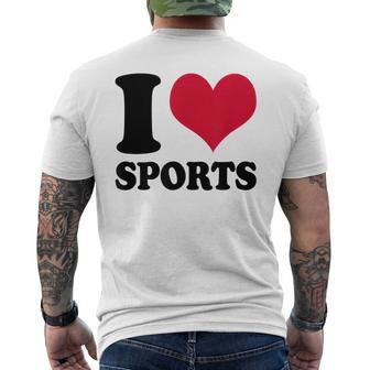 I Love Sports Fitness Motivation Men's T-shirt Back Print - Monsterry DE