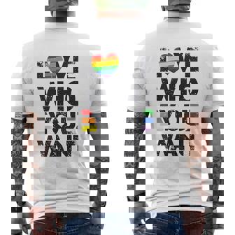 Love Who You Want Gay Pride Lgbt Mens Back Print T-shirt - Thegiftio