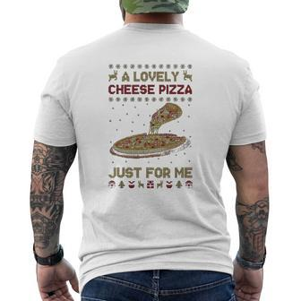 A Lovely Cheese Pizza Alone Kevin Xmas Home Mens Back Print T-shirt - Thegiftio UK