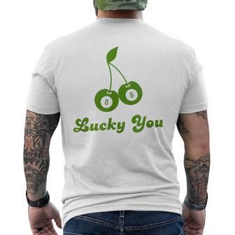 Lucky You Baby 8 Ball Cherry Baby Men's T-shirt Back Print | Mazezy