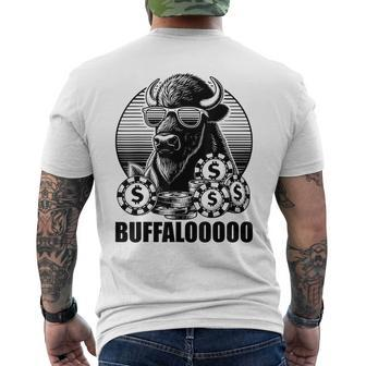 Lucky Buffalo Casino Slot Machine Buffalooooo Gambling Men's T-shirt Back Print - Monsterry DE
