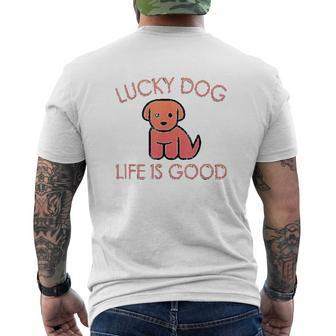 Lucky Dog Mens Back Print T-shirt - Thegiftio UK
