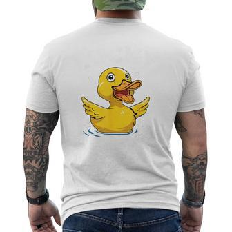 Lucky Rubber Ducks Duckling Duckies Men's T-shirt Back Print - Seseable