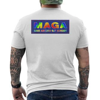 Maga Make America Gay Already Men's T-shirt Back Print - Monsterry DE