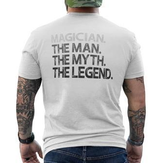 Magician Man Myth The Legend Men's T-shirt Back Print - Monsterry AU