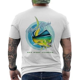 Mahi Mahi Key West Florida T Men's T-shirt Back Print - Monsterry CA