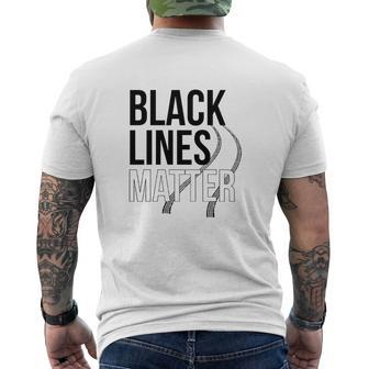 Making Black Lines Matter V2 Mens Back Print T-shirt - Thegiftio UK