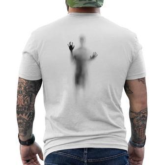 Man Lying On Glass Men's T-shirt Back Print - Monsterry DE