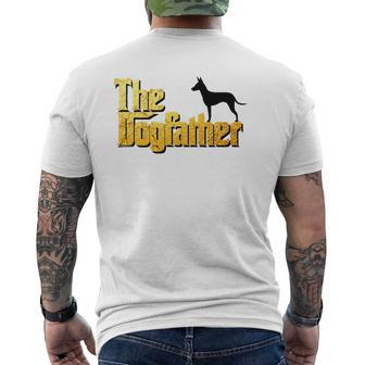 Manchester Terrier The Dogfather Mens Back Print T-shirt | Mazezy