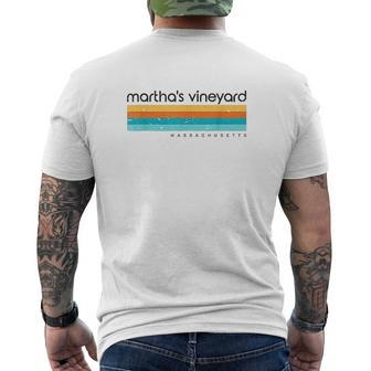 Martha's Vineyard Massachusetts Mens Back Print T-shirt - Thegiftio UK