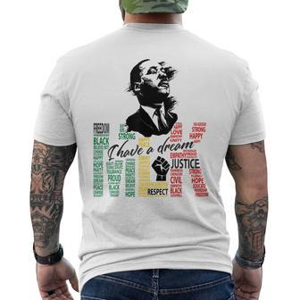 Martin Luther King Jr Black History Month Mlk I Have A Dream Men's T-shirt Back Print - Seseable