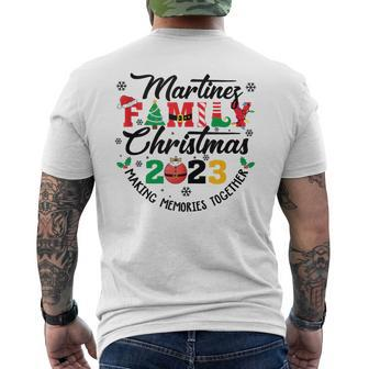 Martinez Family Name Christmas Matching Surname Xmas Men's T-shirt Back Print - Seseable