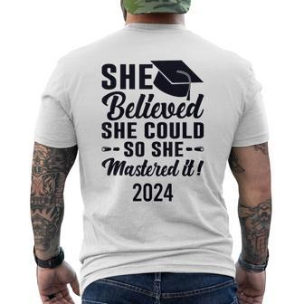 Mastered It 2024 Masters Degree Graduation Graduate Mba Men's T-shirt Back Print - Seseable