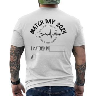 Match Day 2024 Future Doctor Physician Residency Fill In Men's T-shirt Back Print | Mazezy